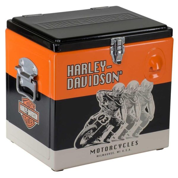 Harley-Davidson® Racing Graphics Retro 15 Litri Dispositivo Di Raffreddamento In Metallo - Nero E Arancione
