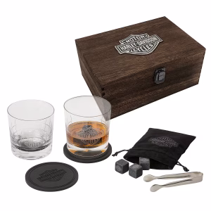 Set regalo in vetro da whisky H-D Premium - HDL-18806