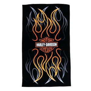 Bar & Shield Flames Towel