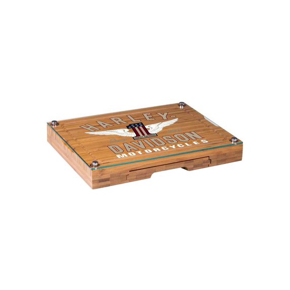 Concerto Glass Top Tagliere per Formaggio e Set di Strumenti