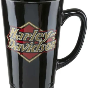 Harley-Davidson Core h-d logo latte mug, 16 oz, colore nero hdx-98608