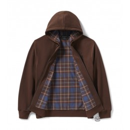 Felpa zippata con cappuccio Harley-Davidson® Plaid Lined – Coffee - immagine 2