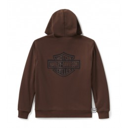 Felpa zippata con cappuccio Harley-Davidson® Plaid Lined – Coffee - immagine 3