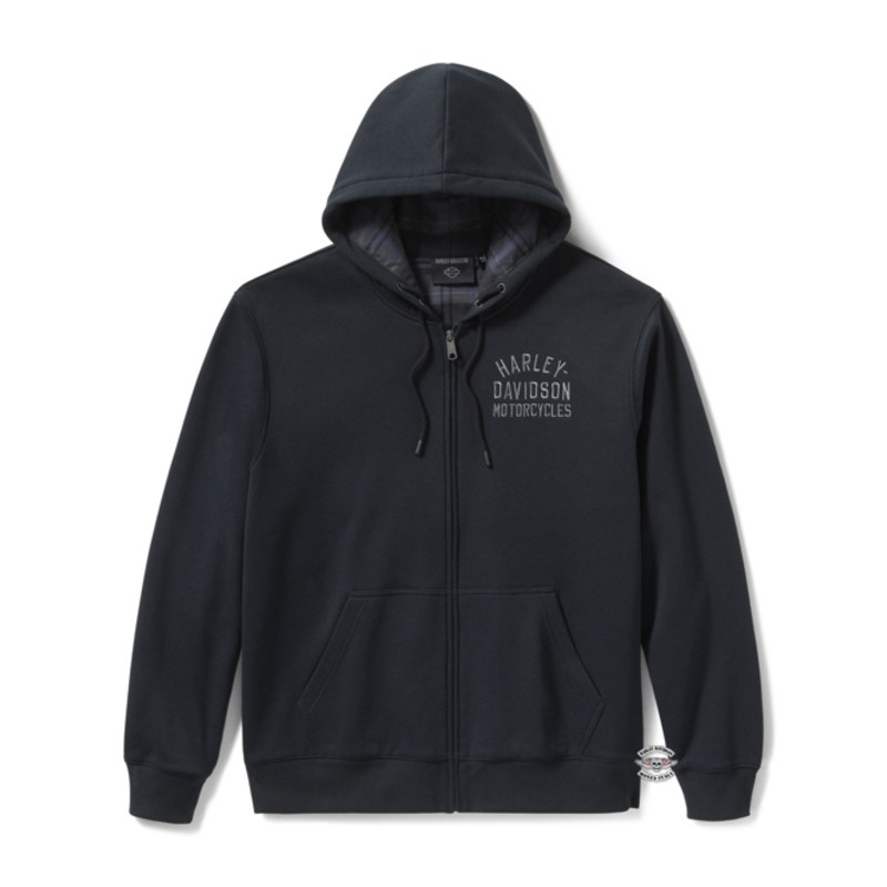 Felpa da uomo Plaid Lined Zip Harley-Davidson - immagine 1