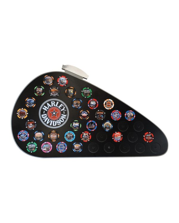 Espositore Harley-Davidson® Fatboy Gas Tank Magnetic Poker Chips