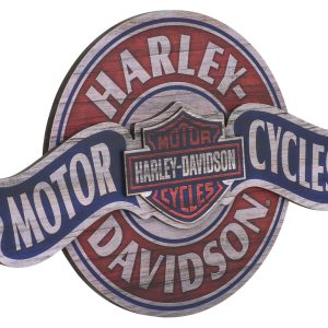 Harley-Davidson® in legno Pub Sign, Distressed Motorcycles Banner, 22 x 14 pollici
