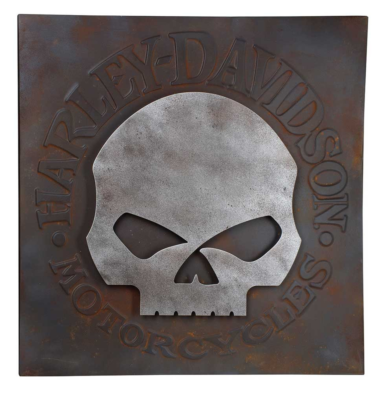 Harley-Davidson® Distressed Willie G teschio metallo arte della parete, 28 pollici HDL-15520 - immagine 1