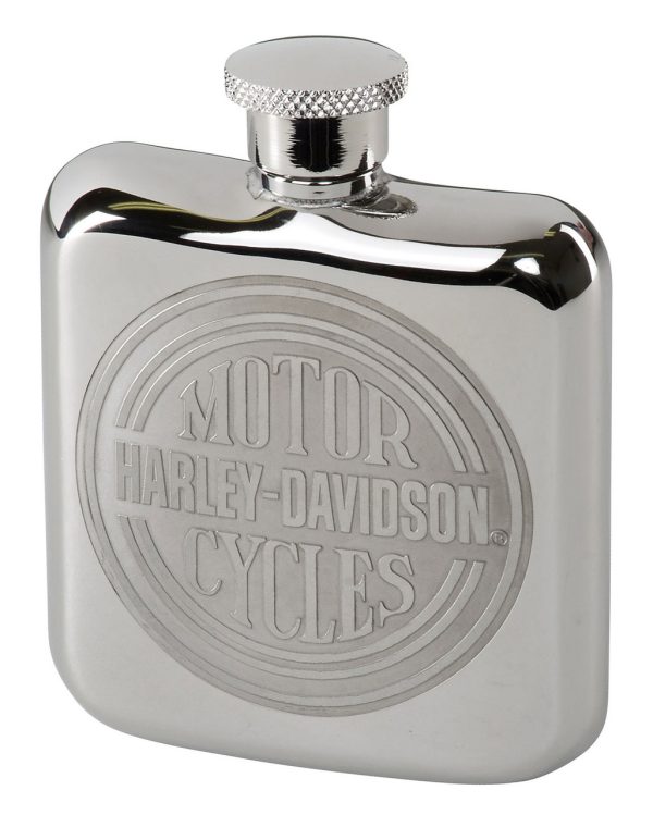 Harley-Davidson® Cerchio Inciso H-D Logo Fiaschetta in acciaio inox -   Color  Argento