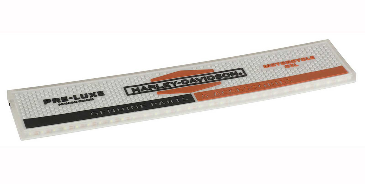 Tappetino in gomma a LED Harley-Davidson®, grafica per lattine di olio pre-lusso con illuminazione a LED - immagine 1