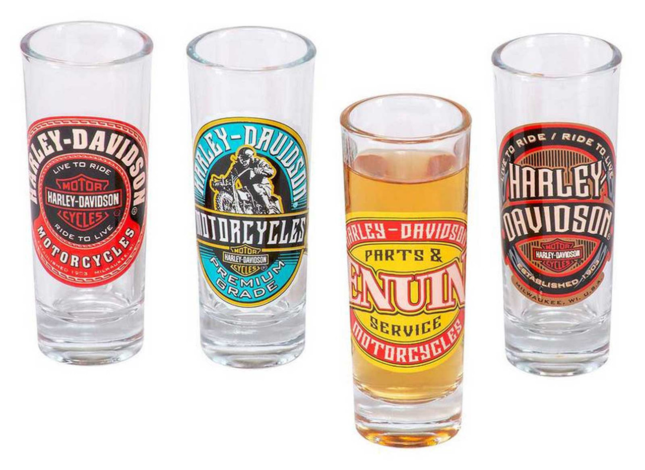 Set bicchierini per shot con etichette Harley-Davidson® - immagine 1