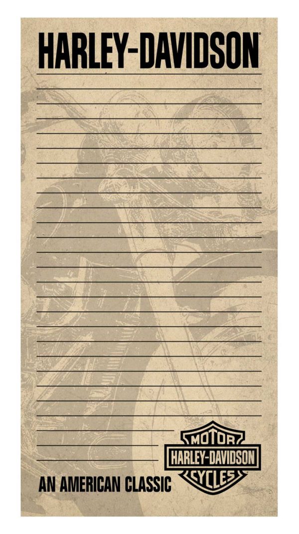 Harley-Davidson® American Classic 50 Pages Paper List Pad - 4 x 8 inches
