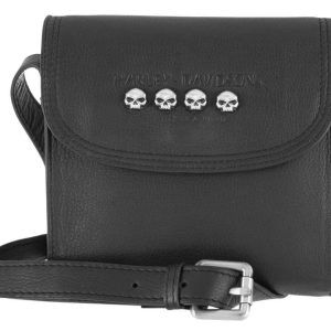 Borsa a tracolla Harley-Davidson® da donna Tough Luck in pelle, nera HDWBA11682