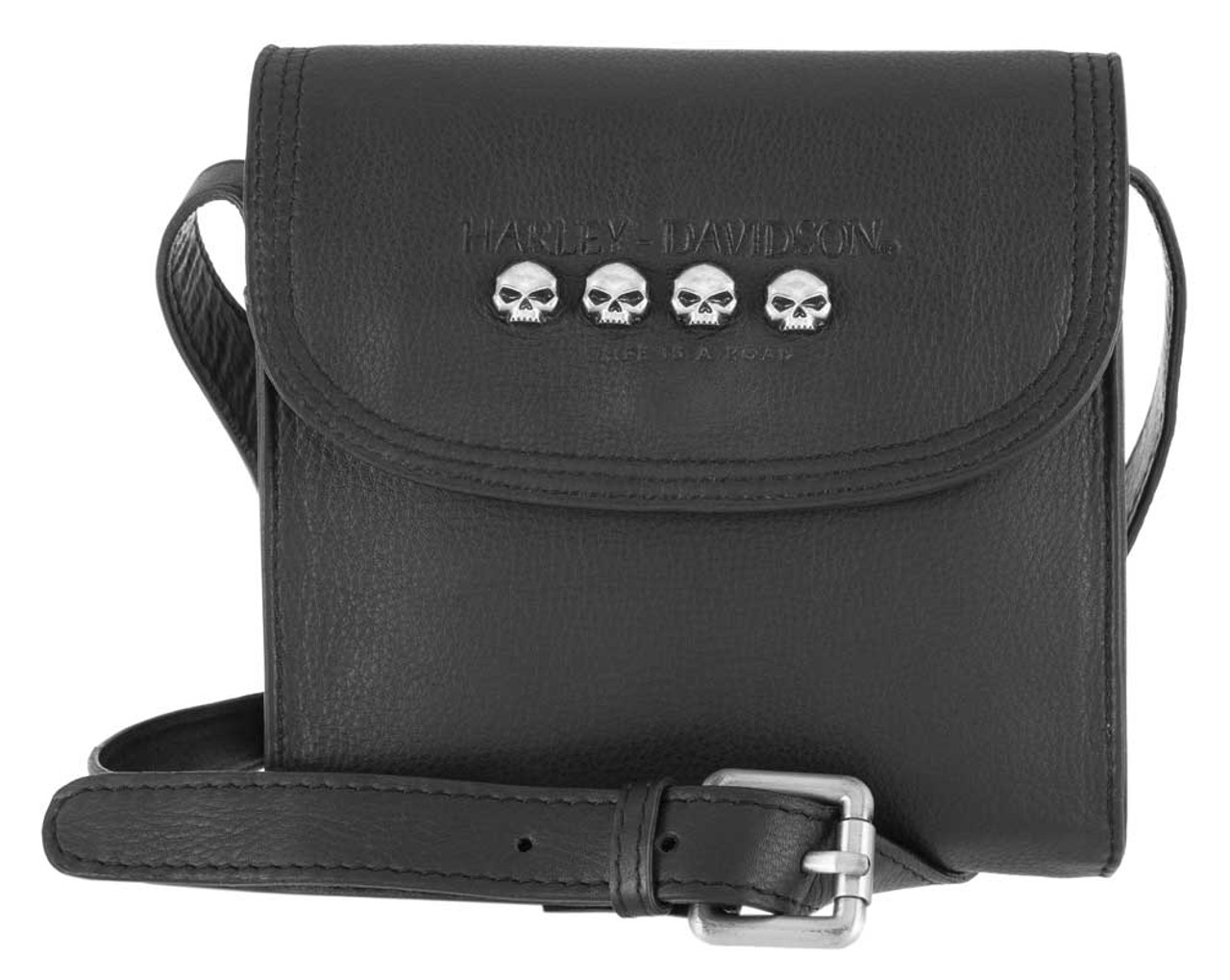 Borsa a tracolla Harley-Davidson® da donna Tough Luck in pelle, nera HDWBA11682 - immagine 1