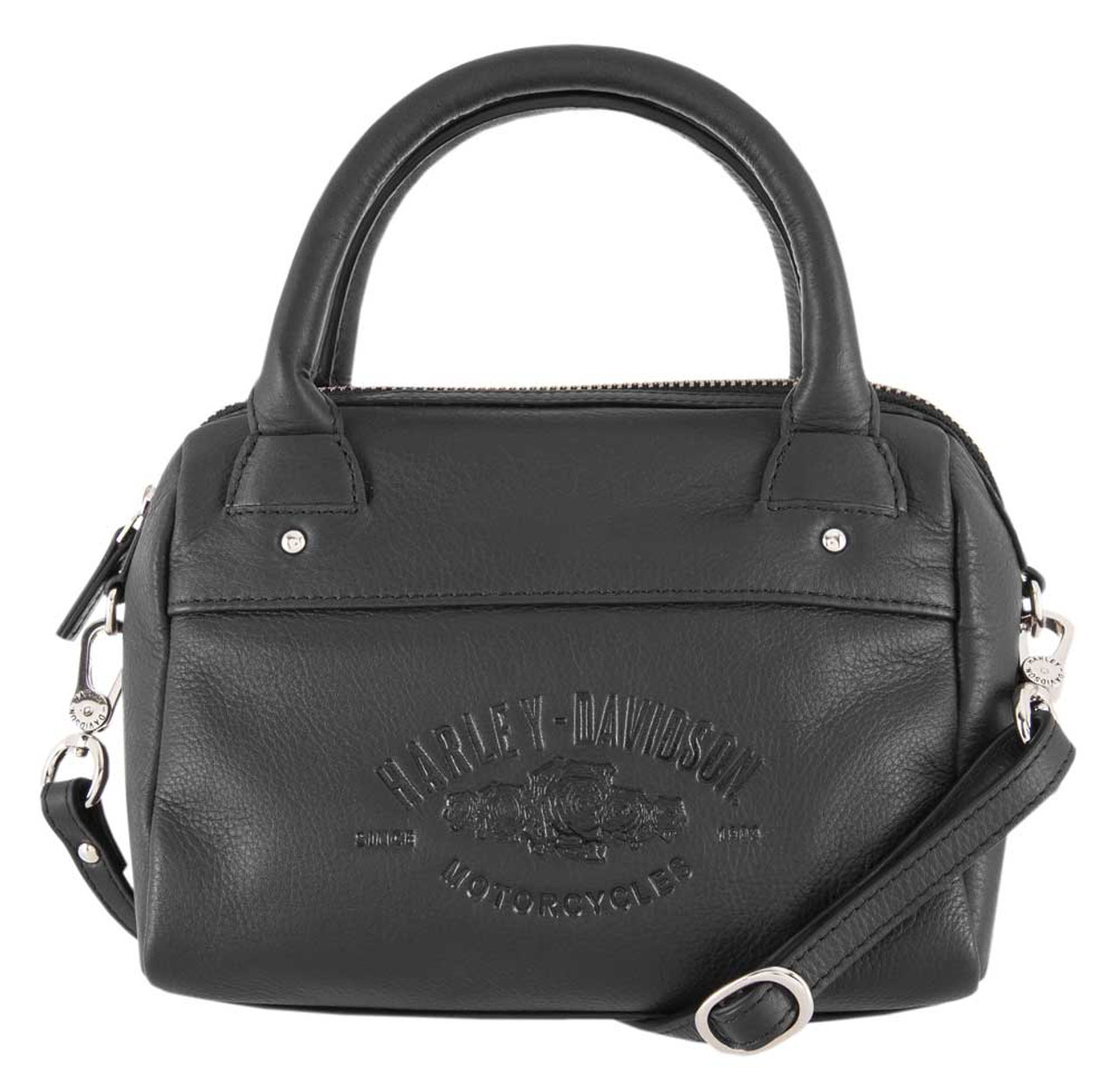Borsa a tracolla Harley-Davidson® da donna Wicked Roses in pelle, nera HDWBA11684 - immagine 1