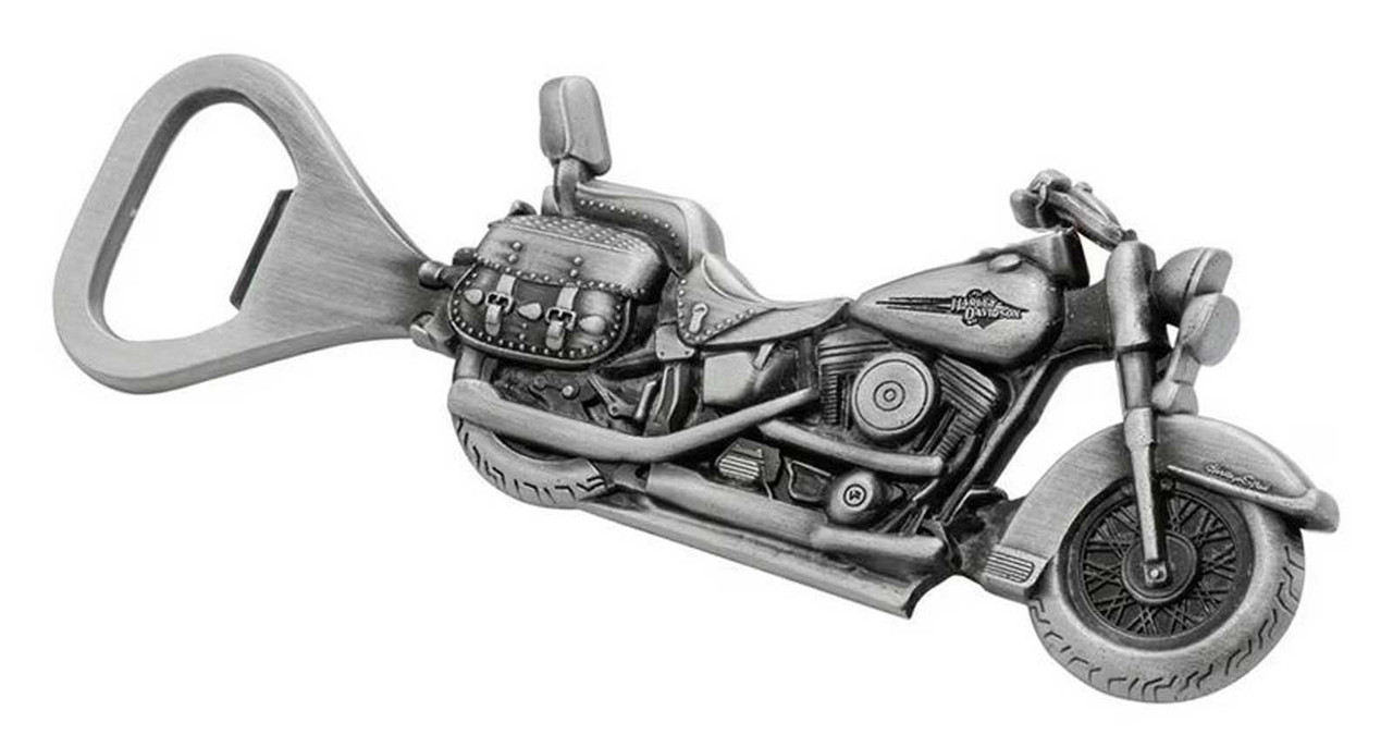 Harley-Davidson® 3D Scolpito Classic Softail Apribottiglie per moto, antico - immagine 1