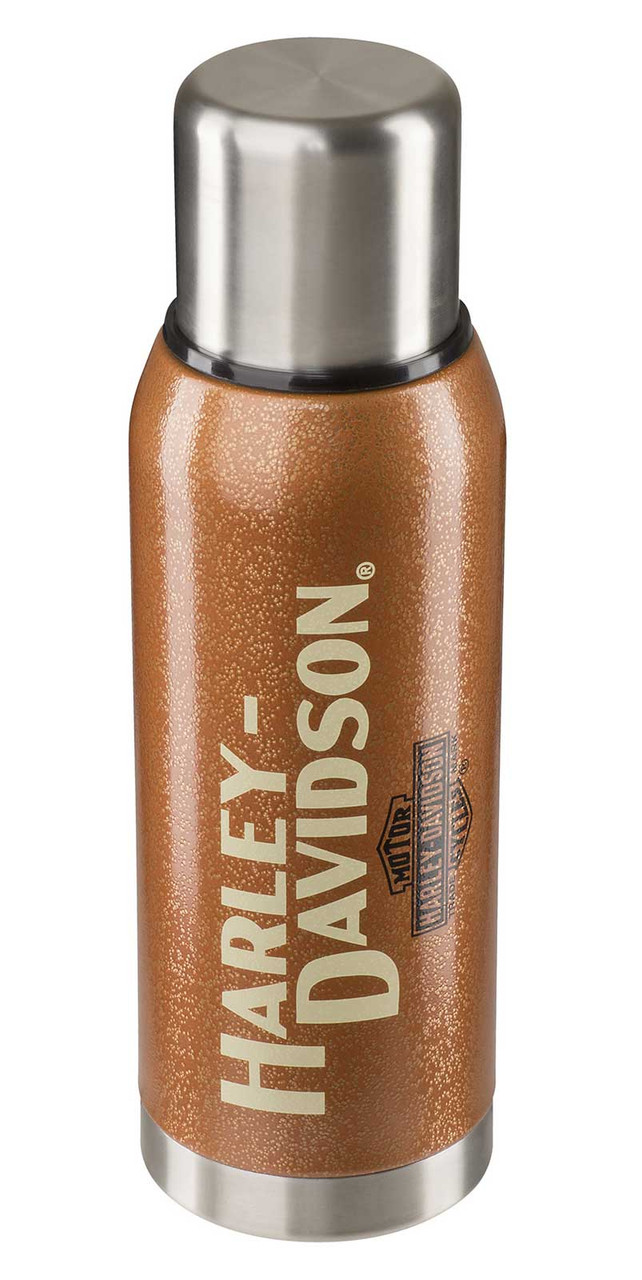 Harley-Davidson® Trademark Bar & Shield Logo Thermos in acciaio inossidabile - Arancione - immagine 1