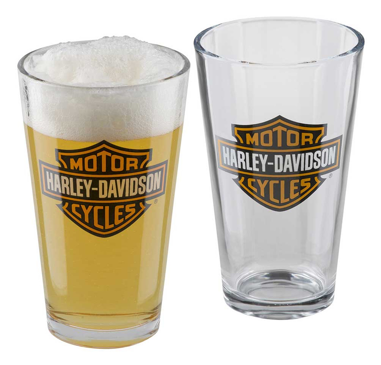 Harley-Davidson® Core Bar & Shield Logo Pint Glass Set - 16 oz. HDX-98706 - immagine 1