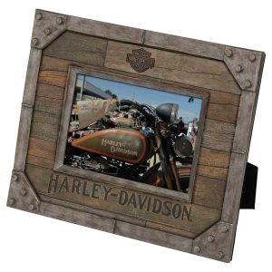 Harley-Davidson® Industrial Faux Metal & Wood Picture Frame -