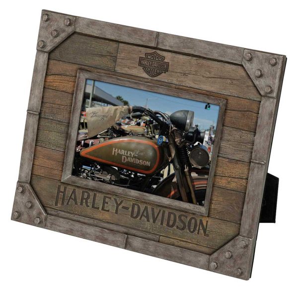 Harley-Davidson® Industrial Faux Metal & Wood Picture Frame -