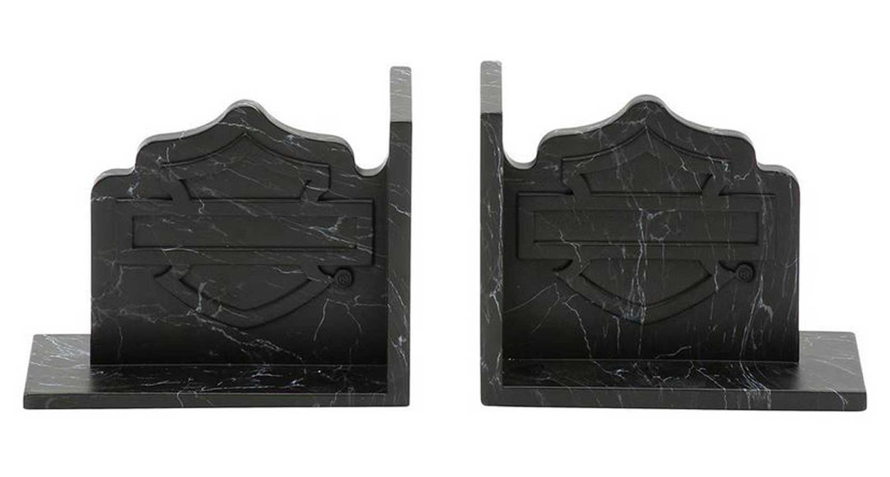 Fermalibri Harley-Davidson® Open Bar & Shield, finitura marmo - immagine 1