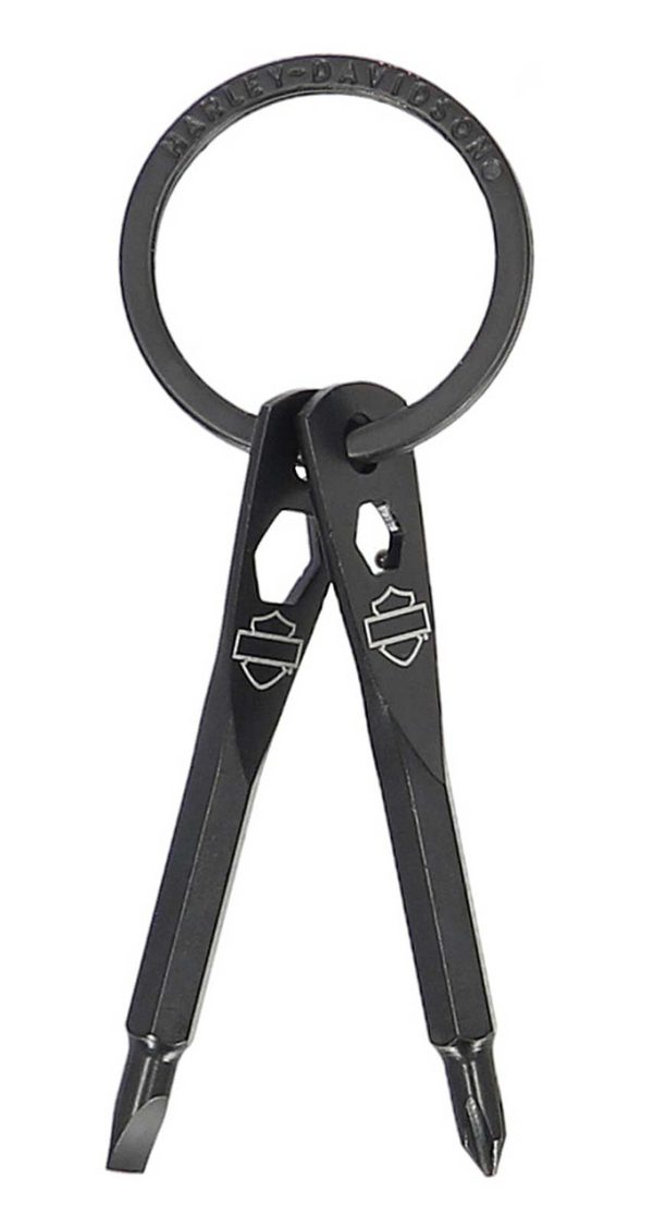 Portachiavi Harley-Davidson® Multi Duo Tool, acciaio finitura nero opaco