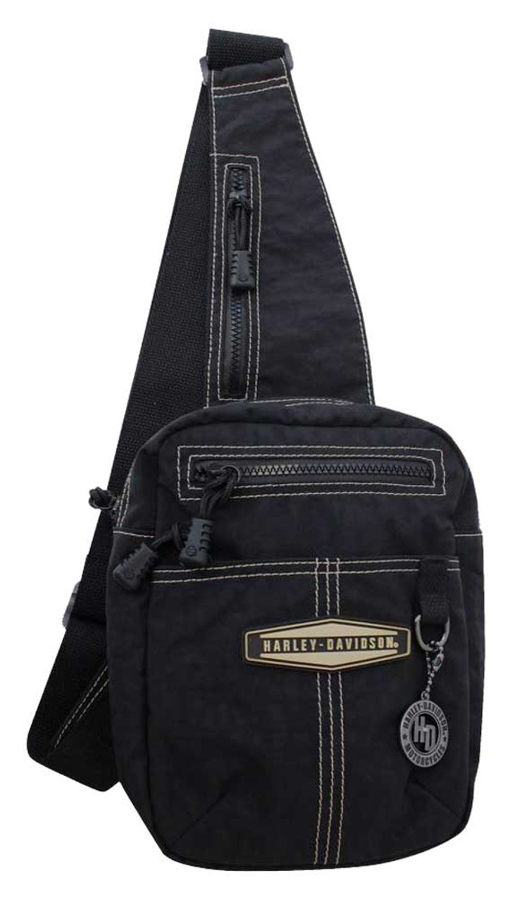 Harley-Davidson® Taupe Rally Rubber Logo Patch Halfpack Backpack RL7248S-TPEBLK - immagine 1