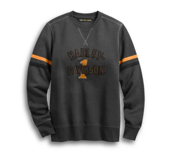 Pullover da corsa  #1 con scritta in feltro rialzato