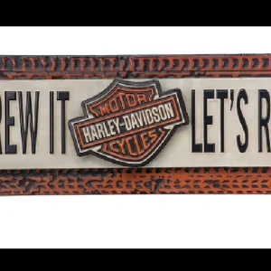 HDL-15518 quadro tabella decorazione metallo verniciato 3D Harley Davidson
