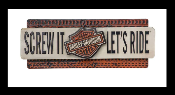 HDL-15518 quadro tabella decorazione metallo verniciato 3D Harley Davidson