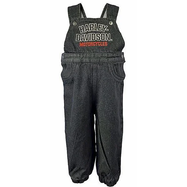 Salopette Harley-Davidson® Bambino in denim lavato nero