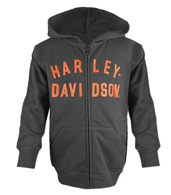 Felpa con cappuccio Harley-Davidson® French Terry da ragazzo | Zip frontale