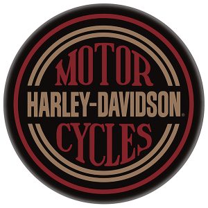 Sgabello da bar girevole Harley-Davidson con logo circolare e telaio in acciaio - immagine 2