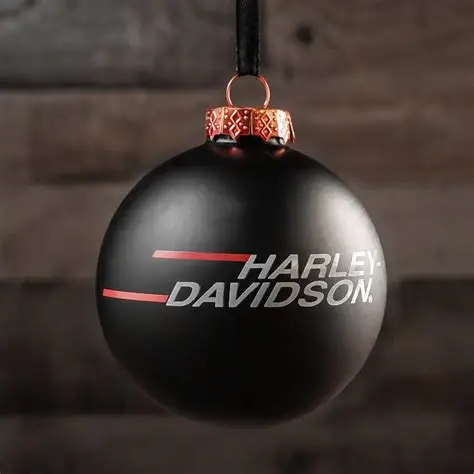 Harley-Davidson® 2023 Bar & Shield Glass Ball Holiday Christmas Tree Ornaments,
