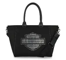 Borsa Open Bar&Shield Rhinestone Satchel