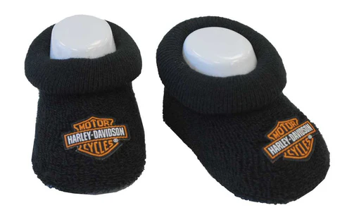 Harley-Davidson® Baby Boys' Boxed Booties Bar & Shield Logo - Nero