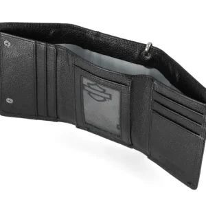Portafoglio Harley-Davidson Open B&S Med Catena Trifold nero Codice articolo: MWM103/08 - immagine 2