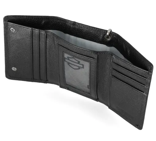 Portafoglio Harley-Davidson Open B&S Med Catena Trifold nero Codice articolo: MWM103/08