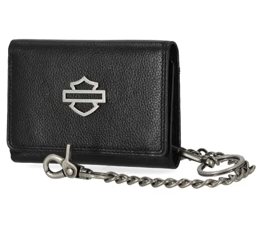 Portafoglio Harley-Davidson Open B&S Med Catena Trifold nero Codice articolo: MWM103/08