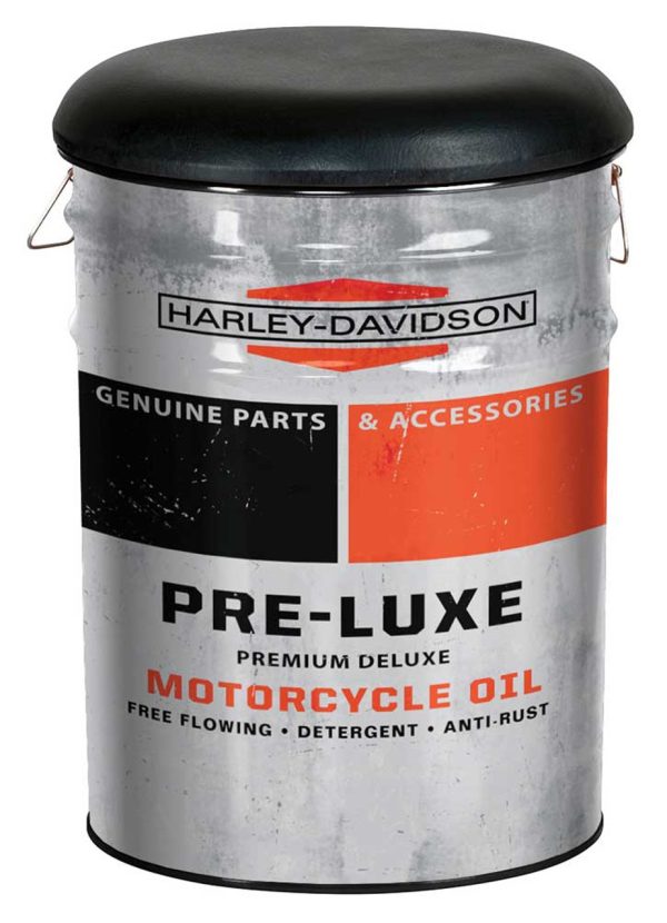 HARLEY-DAVIDSON HDL-12137 Top Oil Sgabello Portaoggetti Imbottito