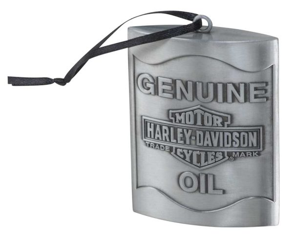 Harley-Davidson® Embossed Genuine Oil B&S Pewter Hanging Ornament HDX-99200 Item # HDX-99200