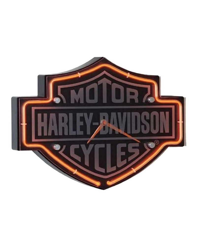 Orologio Harley-Davidson® a forma di B&S inciso al neon - immagine 1