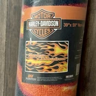 Tappeto Harley Davidson Matt 39 x 59 Tappeto trapuntato antiscivolo non aperto Arancione Nero Fiamma