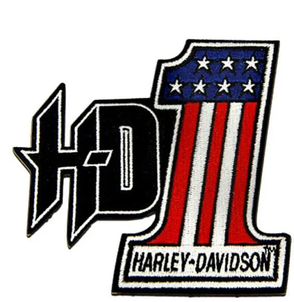 Emblema con logo H-D® #1RWB impilato ricamato Harley-Davidson® | Piccolo