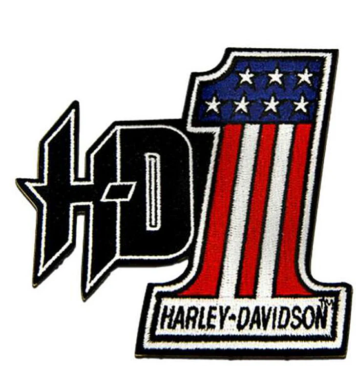 Emblema con logo H-D® #1RWB impilato ricamato Harley-Davidson® | Piccolo - immagine 1