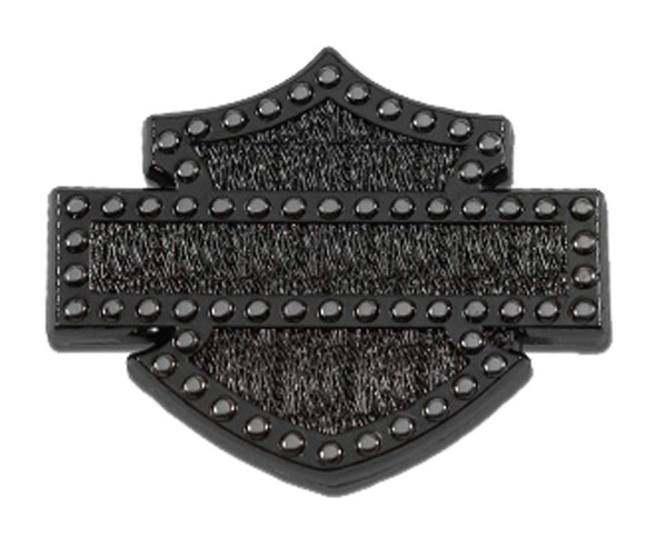 Harley-Davidson® 1,25 pollici. Rivet Bar & Shield Logo Perno in metallo - Finitura nera