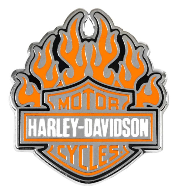 Harley-Davidson® 1,25 pollici. Perno in metallo Fire Starter Bar & Shield, finitura argento