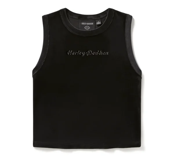 Canotta girocollo in velluto - Harley Black NUOVO ARRIVO