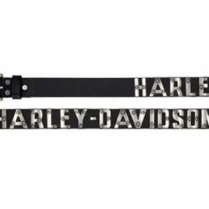 Cintura Harley-Davidson Uomo, H-D Lettere Metalliche, nera - immagine 1