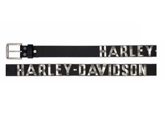 Cintura Harley-Davidson Uomo, H-D Lettere Metalliche, nera