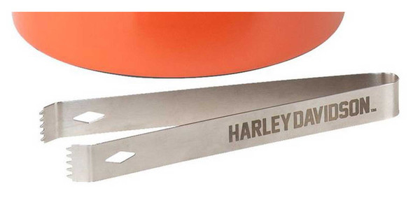 Secchio di ghiaccio Harley-Davidson® Retrò H-D Text, doppia parete in acciaio inox con pinze